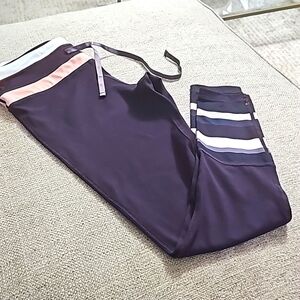 Lilybod leggings brown orange wht small nwot